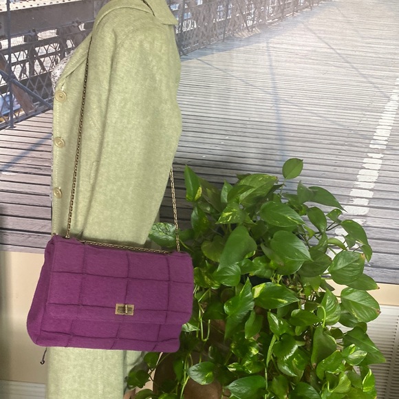 Authentic Chanel Classic flap Paneled Chocolate Bar Wool Jumbo Mademoiselle bag - Picture 8 of 16